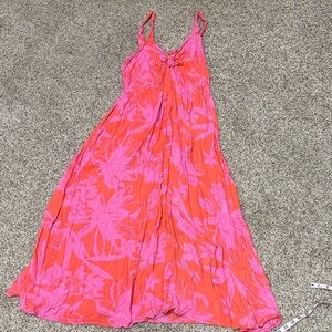 Floral tropical print dress